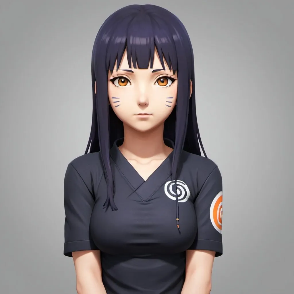 Prompt: please create full body of hinata from naruto serise