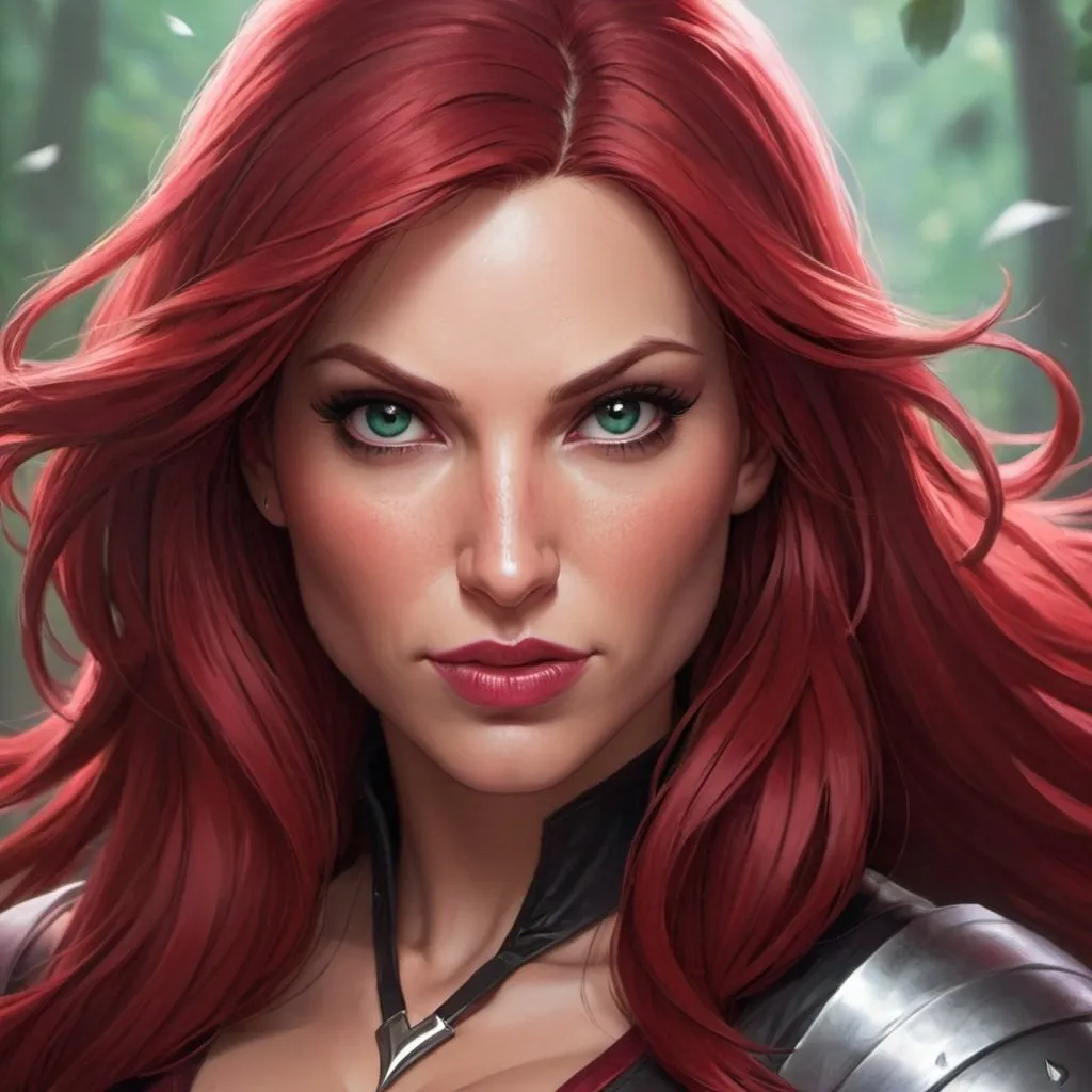 Prompt: Rachel Pizzolato as katarina du couteau, art by Artgerm 