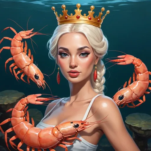 Prompt: shrimp queen