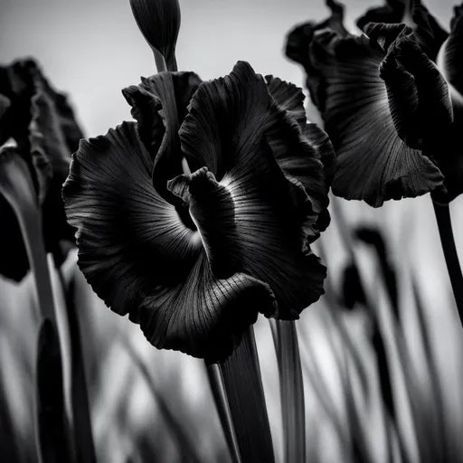 Prompt: I had black irises so dark, the sun didn't even reflect in them. They were horrifying and empty looking. They spoke volumes, despite not making a sound. They were like two pools of ink. The longer he looked at them, the more he felt like he was being pulled in. I had short, fluffy, black hair. It fluffed up in the back and swooped down, covering the bandaged right side of my face. My skin looked soft and was a slight caramel color. I wore a Daphne Edwardian style blouse and a pair of black, vintage trousers with little silver butterflies and white flowers embroidered on. I had black Doc Martins on as well. Attractive, despite the bandages, completely hidden under my clothes, wrapped around my entire body, only stopping at my neck, wrists, and ankles.