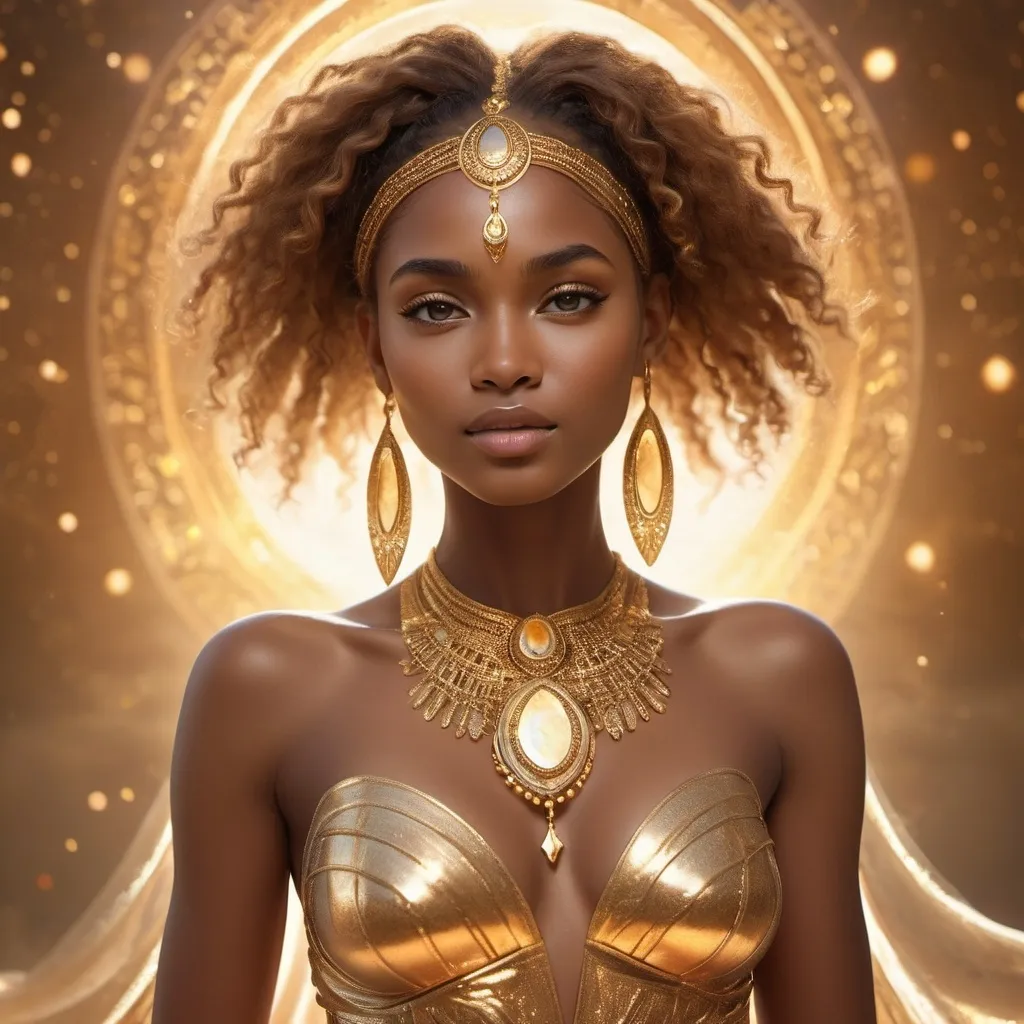 Prompt: golden brown skin godess
