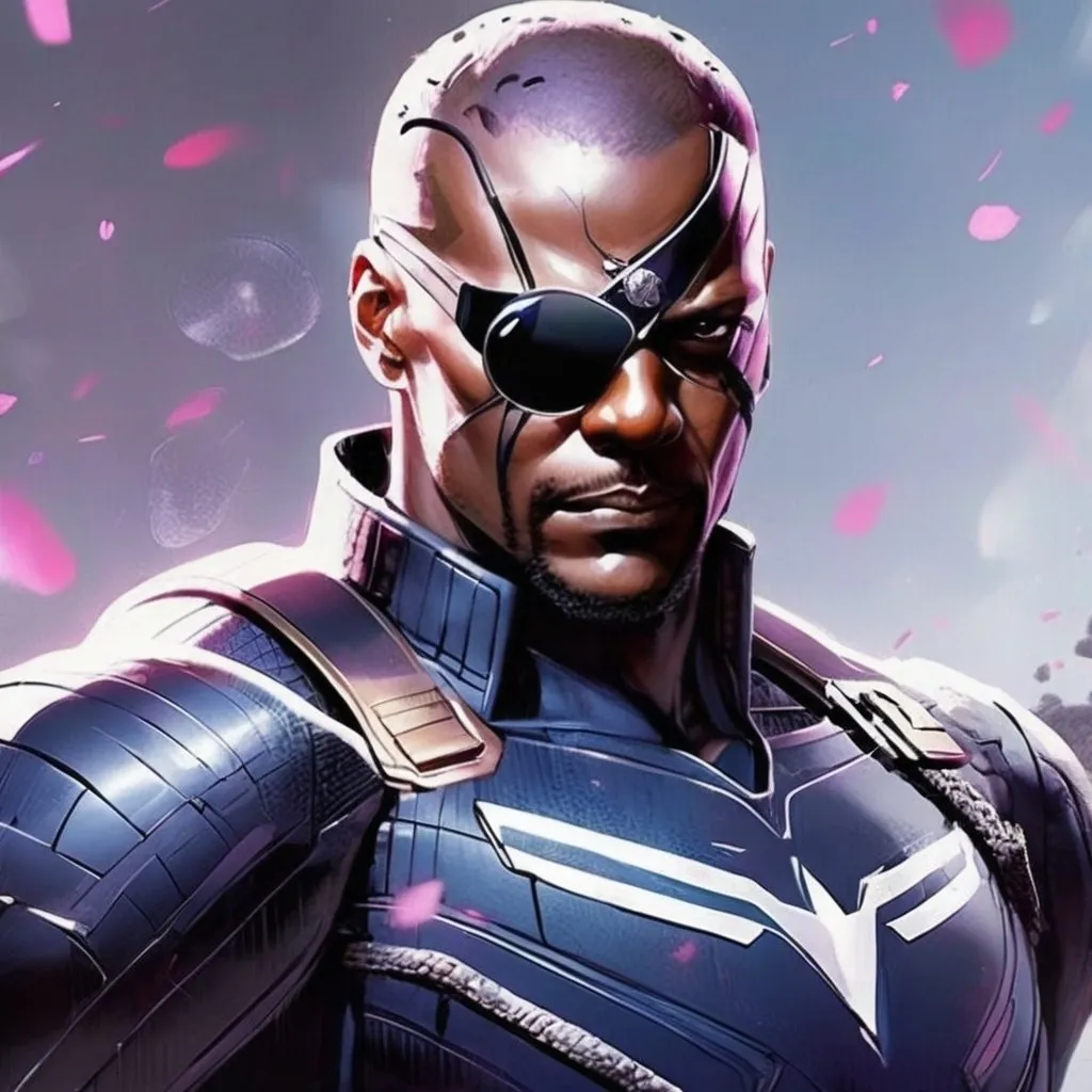 Prompt: nick fury from avengers with the eye patch