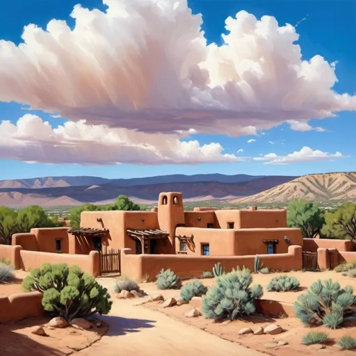 Prompt: santa fe, new mexico scenery

