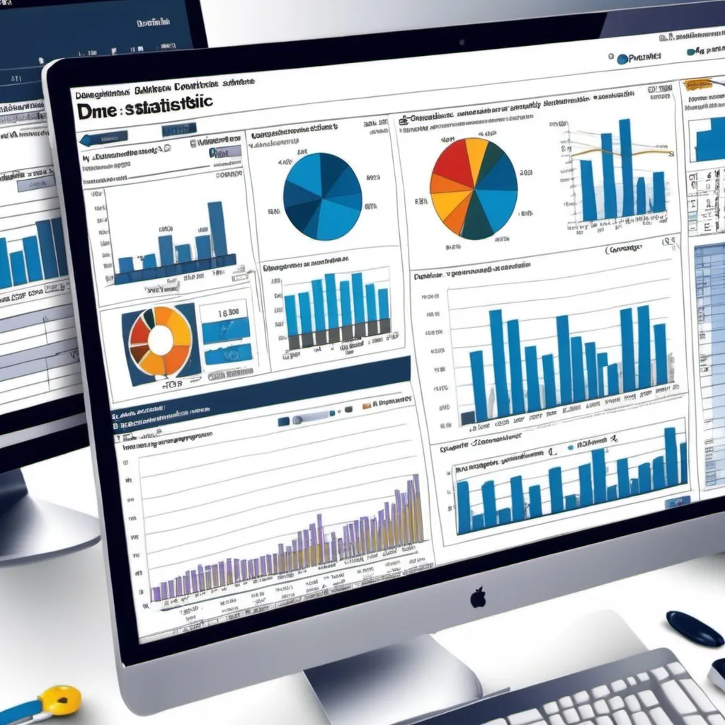 Prompt: une image  pour un logiciel de gestion de statistique et donnees!