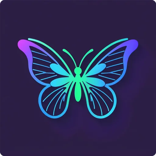 Prompt: Create a minimalist butterfly icon with one wing designed as interconnected nodes (blockchain) and the other wing as a sleek gift card or smartphone outline.

Use a gradient of electric blue to violet for the butterfly, with neon green accents for the arrows or exchange elements.

Pair the icon with the text "PapiloXchange" in a modern sans-serif font, with the "X" stylized to include an arrow or butterfly wing detail.