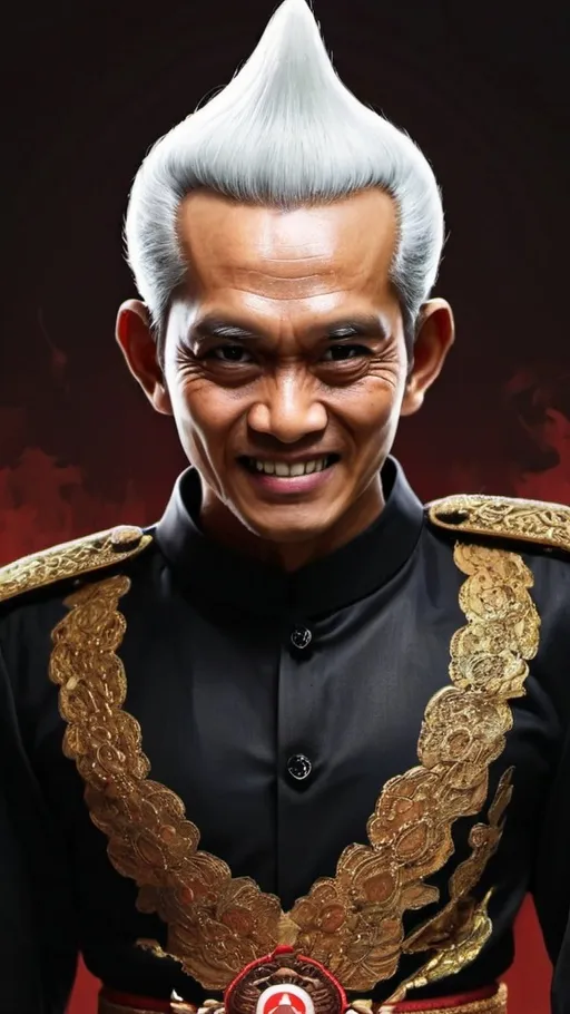 Prompt: Please draw indonesia as villain character