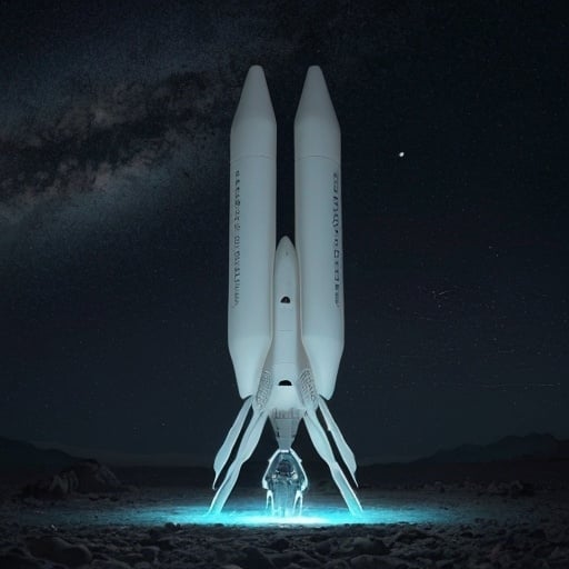 Prompt: "Una nave espacial futurista acaba de aterrizar en un paisaje alienígena en la luna de Sirio B-3. La nave, con un diseño aerodinámico y superficies lisas, está parcialmente cubierta de polvo lunar y posicionada en el centro izquierdo de la imagen. El suelo es rocoso y compuesto por cristales de colores iridiscentes que reflejan la luz de Sirio. El cielo tiene tonos azules y púrpuras, con algunas nubes de polvo flotando a lo lejos.

En el primer plano, dos científicos, Elena Torres y Marcus Li, están arrodillados y examinando una formación cristalina cercana. Están vestidos con trajes espaciales de alta tecnología, blancos o plateados con detalles luminosos. Otros miembros de la tripulación están en segundo plano, también interactuando con el entorno alienígena.

Elena está señalando un cristal o tomando muestras, mientras Marcus toma fotografías o lecturas con un dispositivo portátil. La luz de Sirio es brillante con un tinte azulado, creando un ambiente etéreo y misterioso. Instrumentos científicos y drones flotantes ayudan en la recolección de datos, añadiendo detalles tecnológicos a la escena."