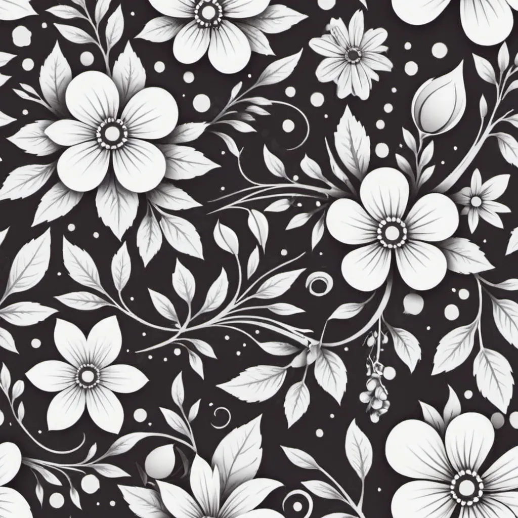 Prompt: create floral vectors