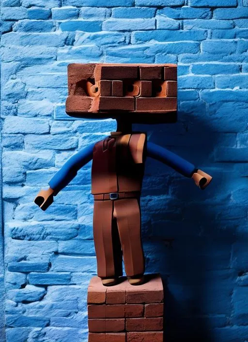 Prompt: make the head more photo realistic and with a recognizable face, give the hands more detail