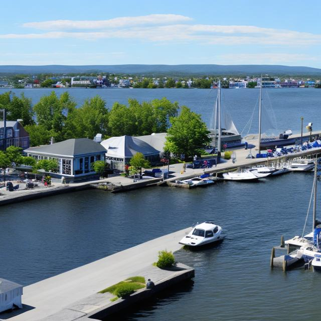 Prompt: create a kingston waterfront background