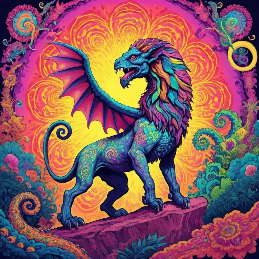 Prompt: psychedelic chimera