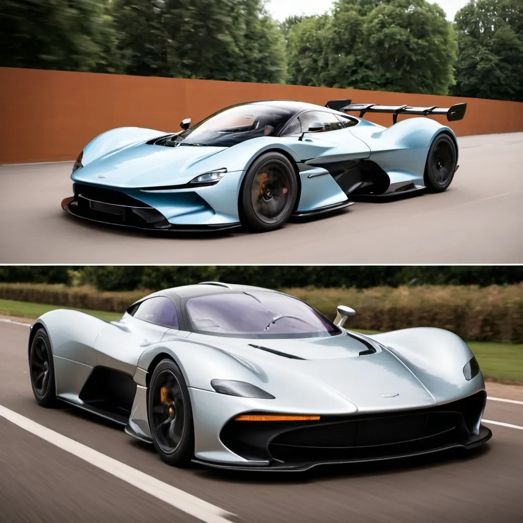 Prompt: Morph McLaren Solus GT and Aston Martin Valkyrie