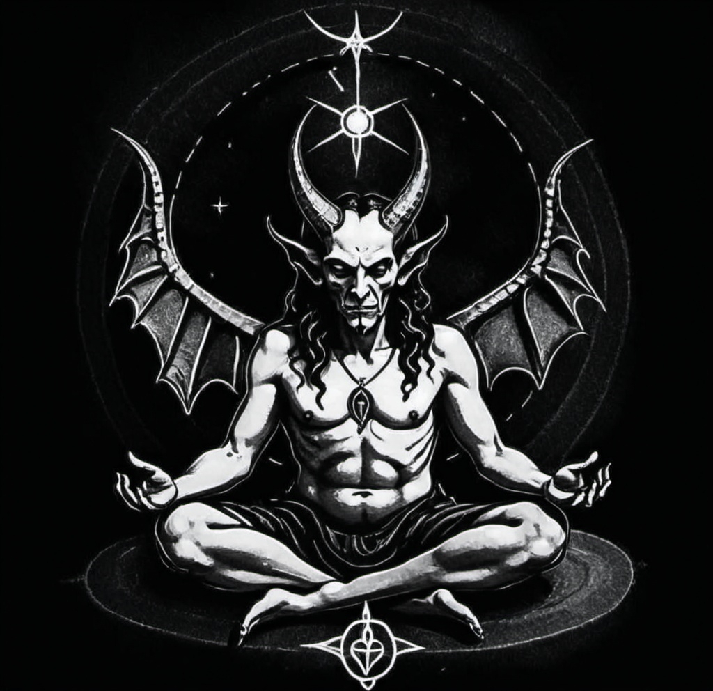 Prompt: Satan in meditation 