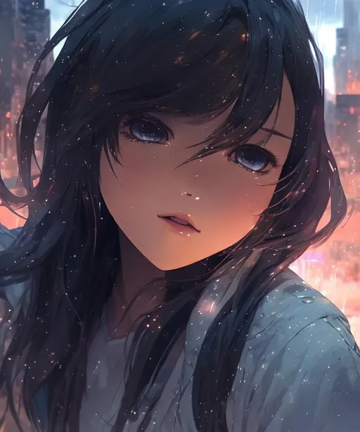 Prompt: anime girl standing on a river side in the rain, long shot scenic professional photograph of {city river}, perfect viewpoint, highly detailed, wide-angle lens, anime atmospheric, anime scenary, anime lanscape, anime painting, art of wlop, street background, clean detailed anime art, anime vfx, anime. Final fantasi art style, machine, clean detailed anime art, anime vfx, everything in sharp focus, HDR, UHD, 64K