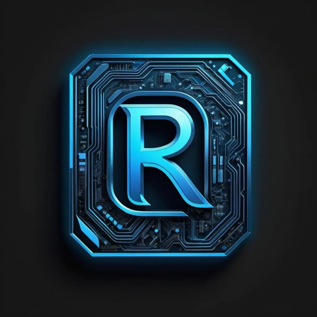 Prompt: Letter R logo , Linux tech

