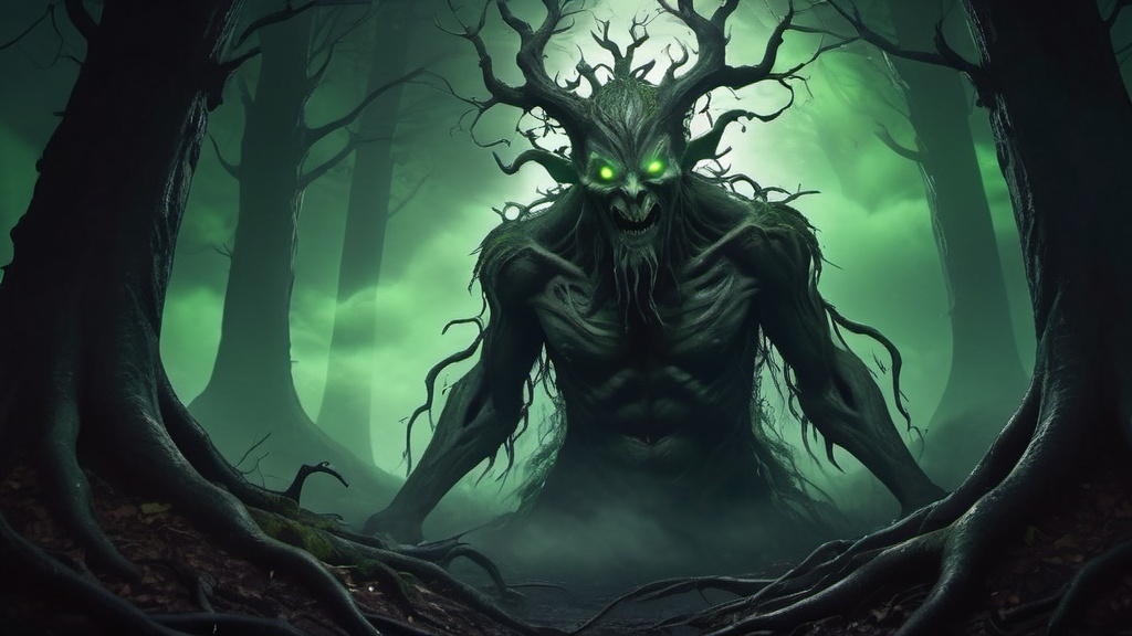 Prompt: evil forest spirit