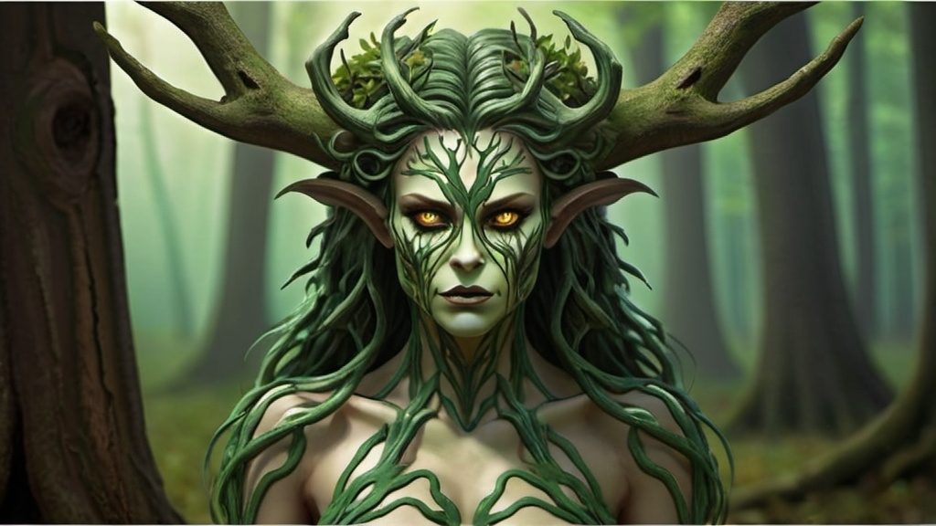 Prompt: evil forest Dryad