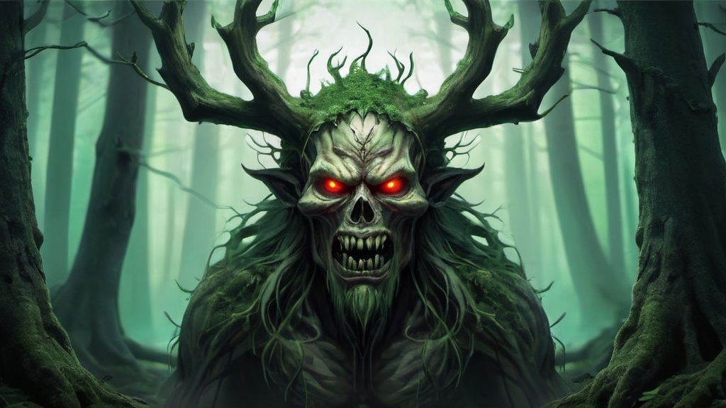 Prompt: evil forest spirit