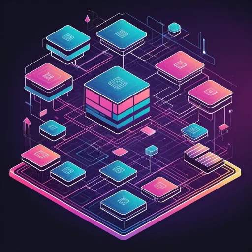 Prompt: Enterprise architecture::2 Data Flow Diagram, art nouveau, isometric illustration, gradient colors, abstraction, synthwave:: t-shirt vector, center composition graphic design, plain background::2 mockup::-2 --upbeta --ar 1:1
