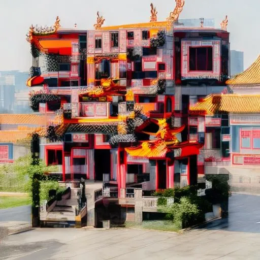 Prompt: a beautiful traditional chinese house