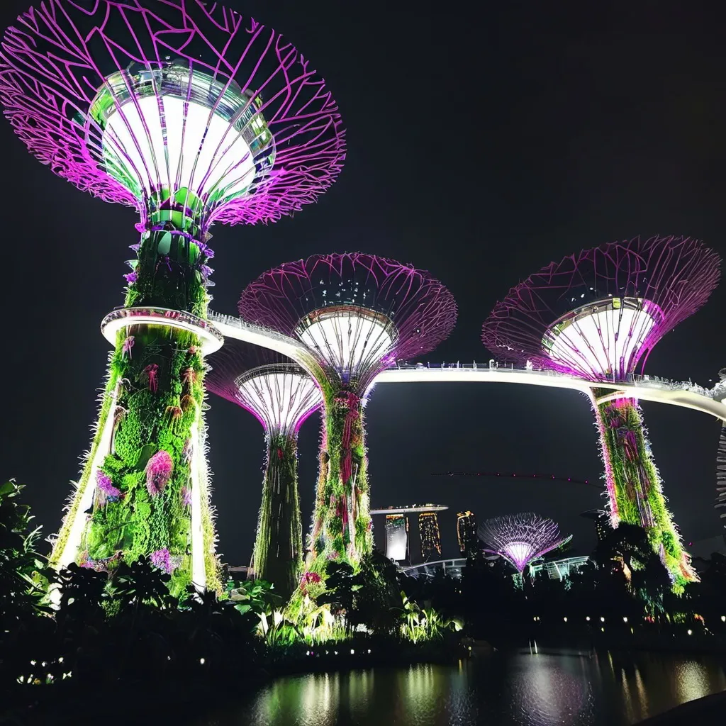 Prompt: singapore gardens by the bay