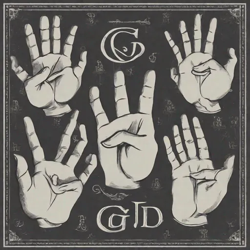 Prompt: hand signs letters G and D