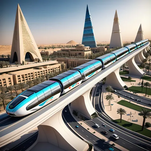 Prompt: A3 poster design showcasing achievements of modern Arab Republic of Egypt, featuring the New
Administrative Capital, futuristic Monorail, innovative smart cities and villages, sleek modern
roads, and cutting-edge artificial intelligence applications. Clean, professional layout, vibrant
colors, dynamic elements, and engaging typography. High detail, eye-catching visuals,
emphasizing progress and technological advancement. Engaging ambiance, fostering a sense of
pride and growth. 4K resolution, ultra-detailed .