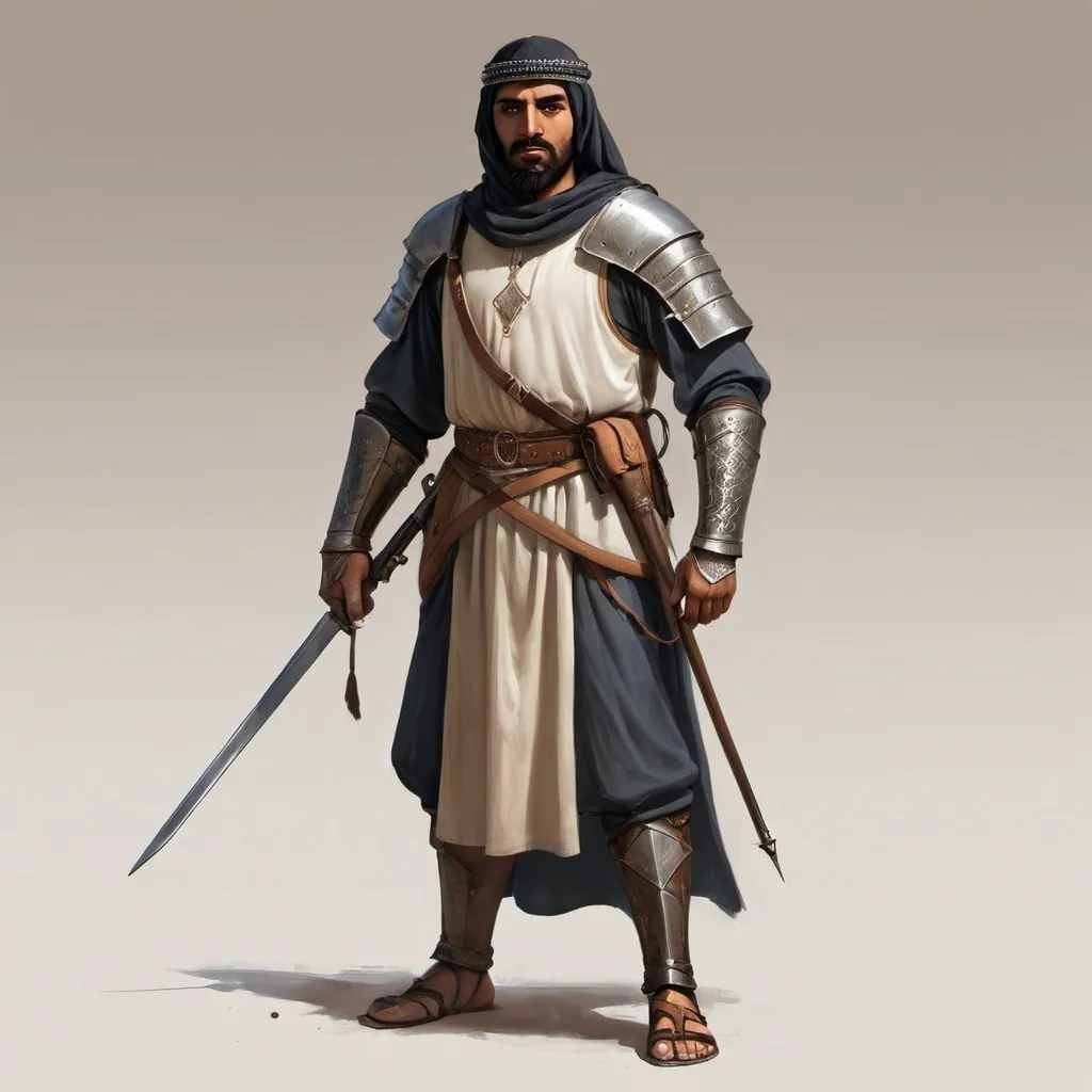 Prompt: arab defender concept art middle ages
