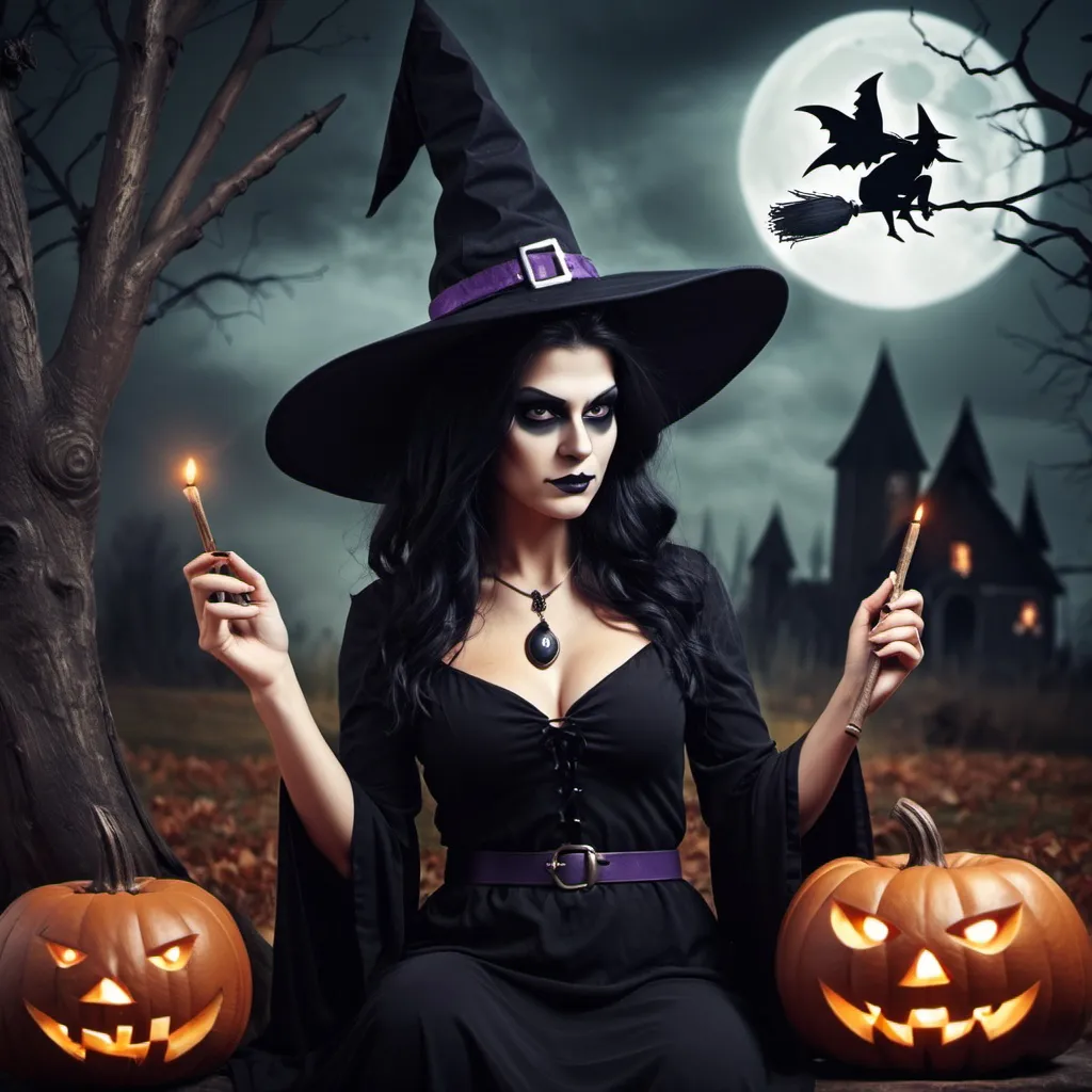 Prompt: Witch ,samahain, fb banner heloween