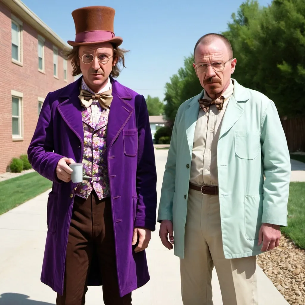 Prompt: Willy Wonka versus Walter White