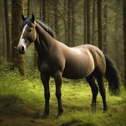 Prompt: horse in the forest