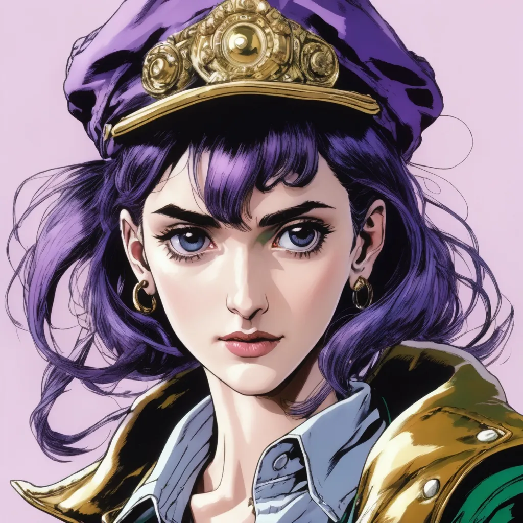 Prompt:  beautiful , young WINONA RYDER AS A CHARACTER IN JOJO'S BIZARRE ADVENTURE  painted by Hirohiko Araki, highly detailed, anime style