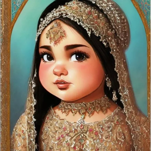 Prompt: Chubby iranian princess
