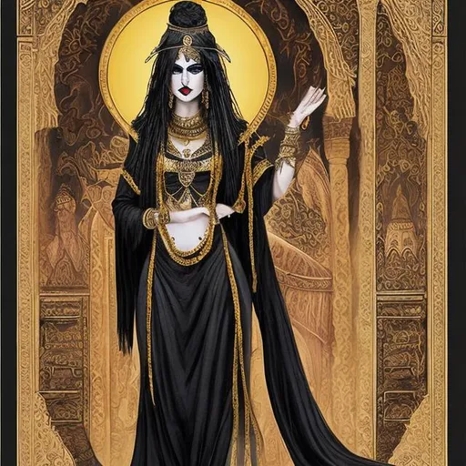Prompt: Zoroastrian goddess goth