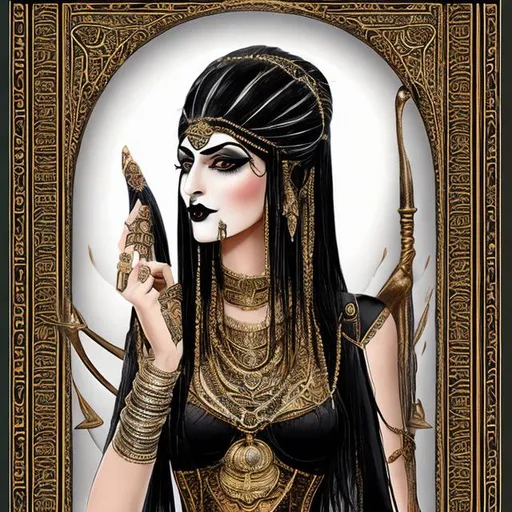 Prompt: Zoroastrian goddess goth