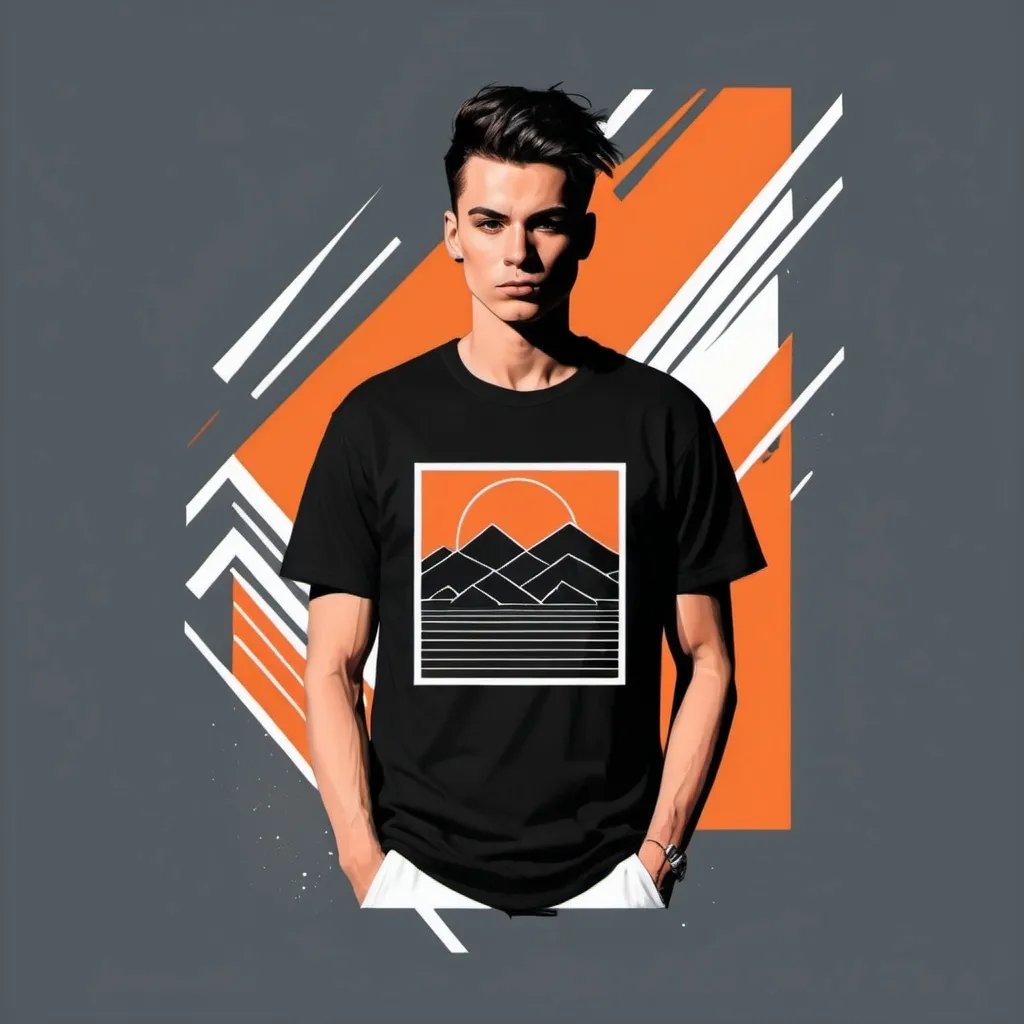 Prompt: streetwear t-shirt design, vector, print on demand, POD, clean background