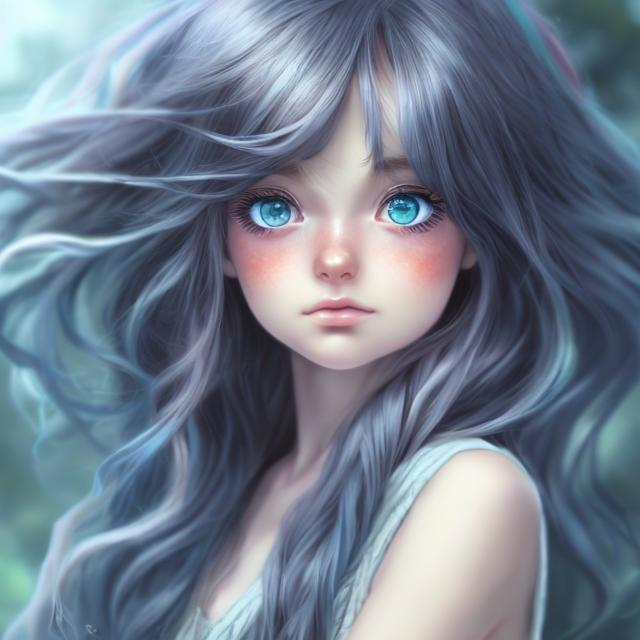 Prompt:  Realistic girl in anime, hyper detailed, long green wavy hair  anime girl and has dark blue eyes, highly full character visible, soft lighting, high definition, ultra realistic, digital art.