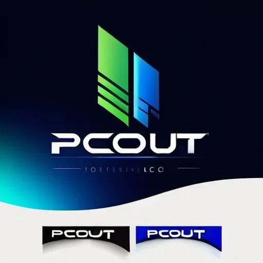 Prompt: Make a cool electronic logo called Pcout