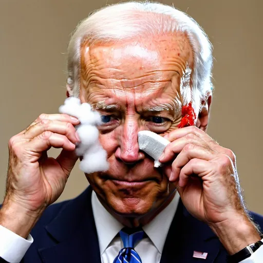 Prompt: biden snorting meth

