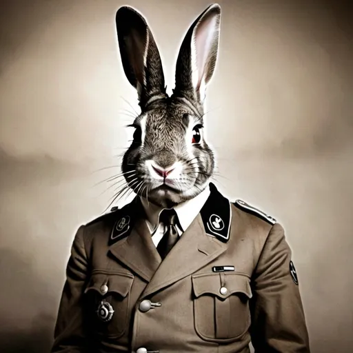 Prompt: hitler as a rabbit
