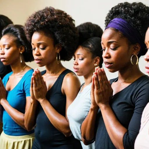 Prompt: black women praying
