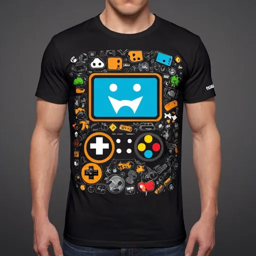 Prompt: Video game shirt really cool good graphics