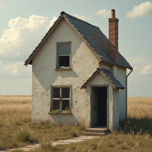 Prompt: Personify a house that has social anxiety make it simple but evident that it’s obviously easy. From the outside exterior not the inside and no humans
