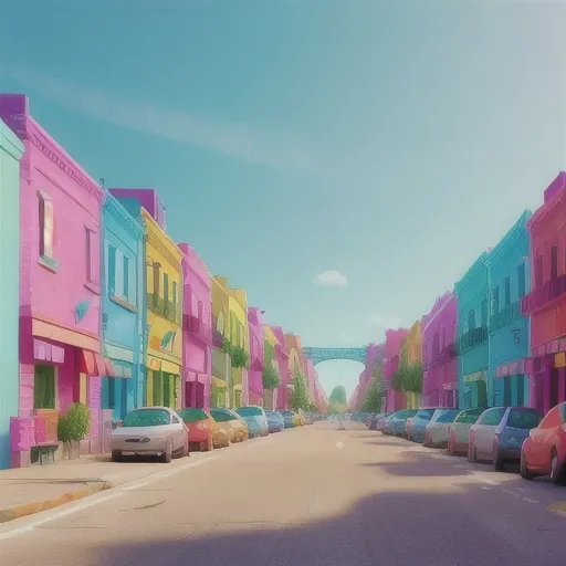 Prompt: colorful amazing street 