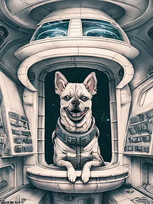Prompt: chalk pastel style of a  detailed dog in a spaceship, sketch, detailed background, highres, fun atmosphere, natural lighting,  abstract, fun