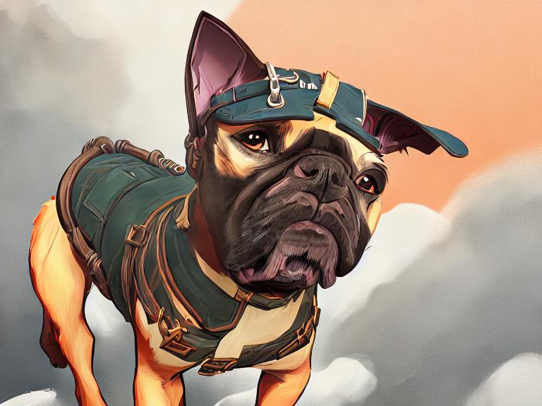 Prompt: dogs dressed in pilot clothes