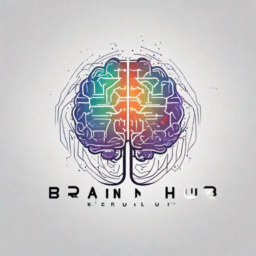 Prompt: Brain Hub Logo, ai, technology, logo, conference, hub,  circuits, learn, grow, education, business, evolve, community, empower, enlighten, sleek design, minimalist design, professional, clean thick lines, high resolution, simple design, basic design