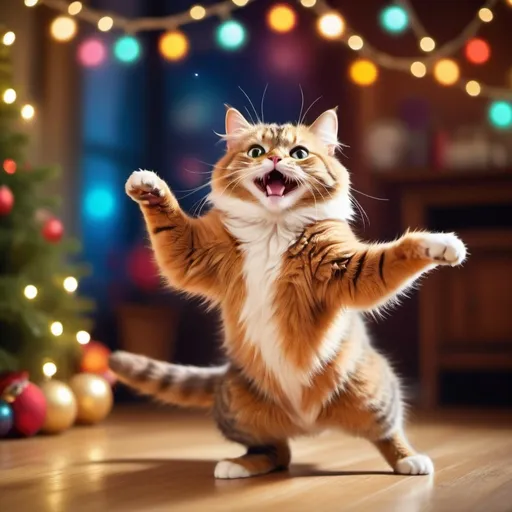 Prompt: Dancing cat