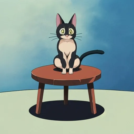 Prompt: A cat sitting on a table