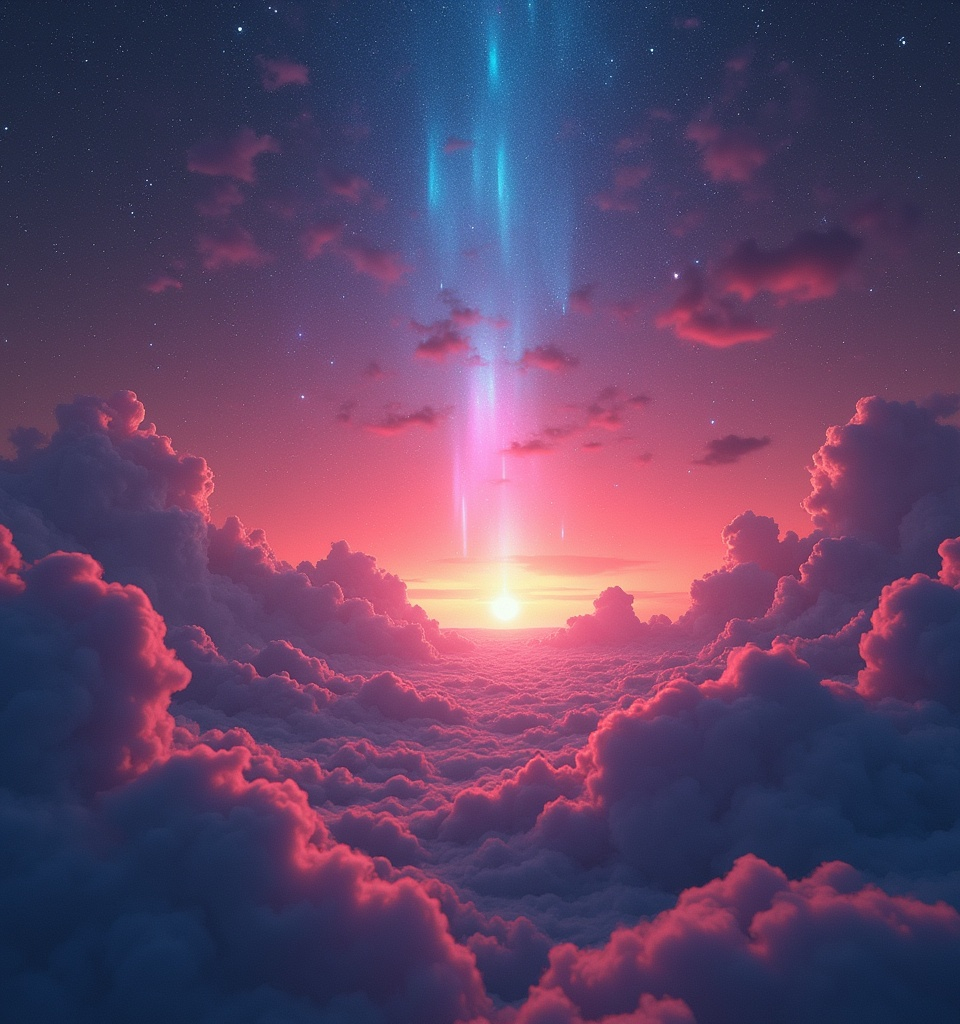 Prompt: A perfect hyper cinematic psychedelic Aurora sky